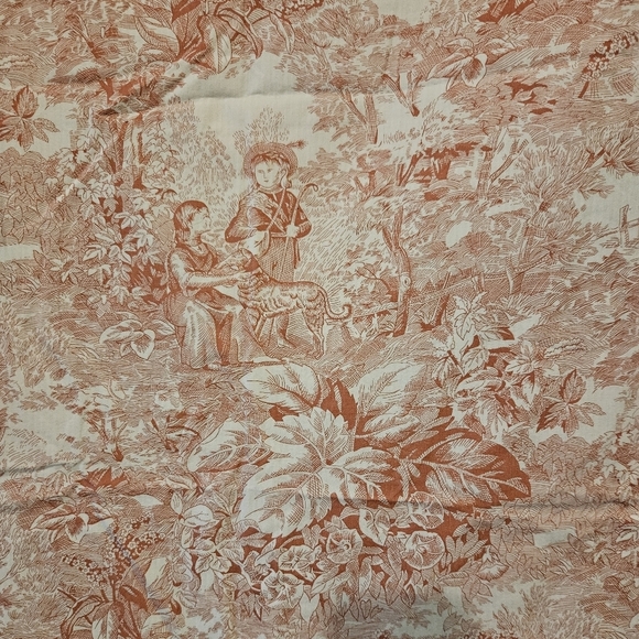 The Chandler Collection Duvet Cover Red & White Toile With Striped Reverse Twin - Picture 2 of 10